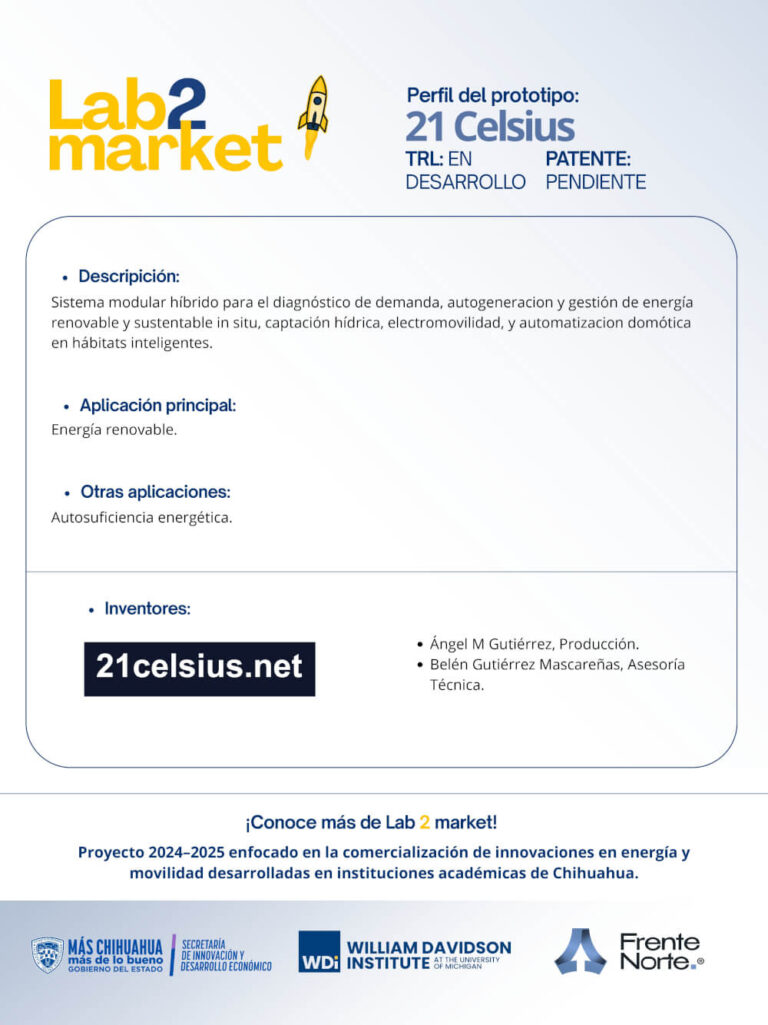 Prototipos Lab to Market - 21 Celsius