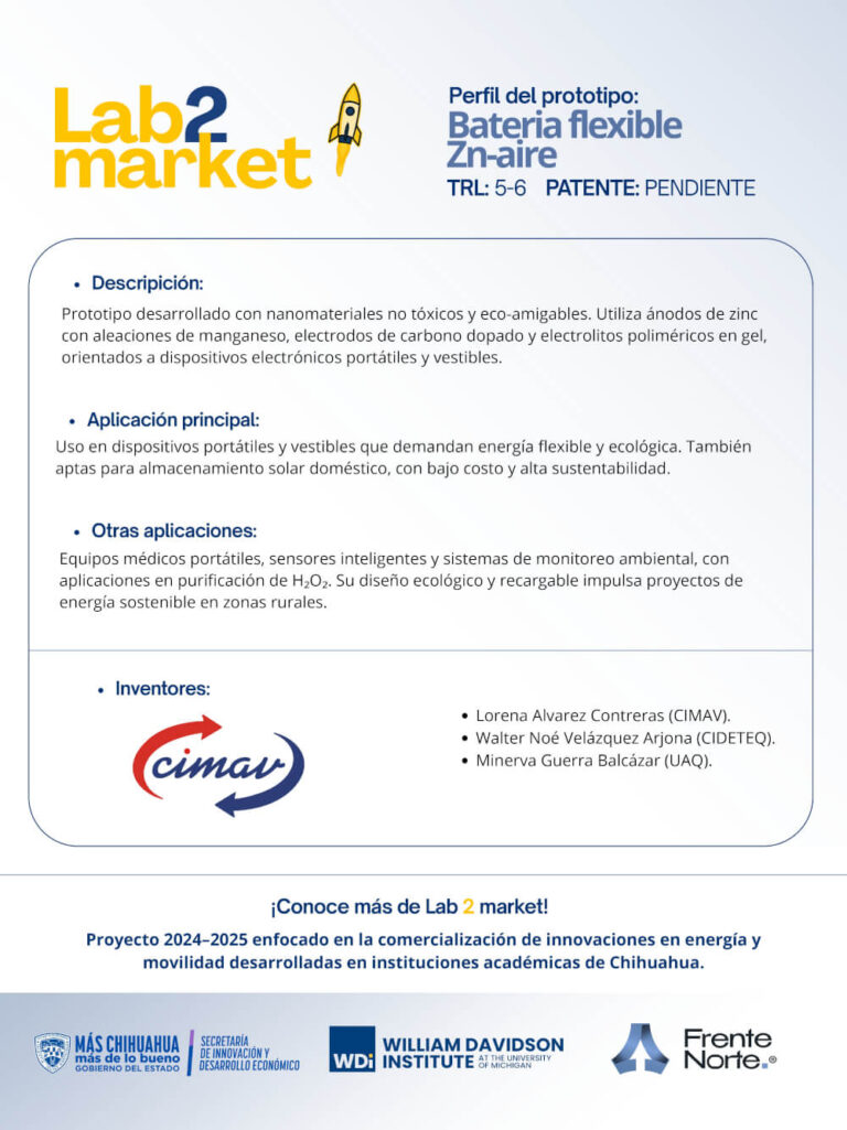 Prototipos Lab to Market - Bateria Flexible