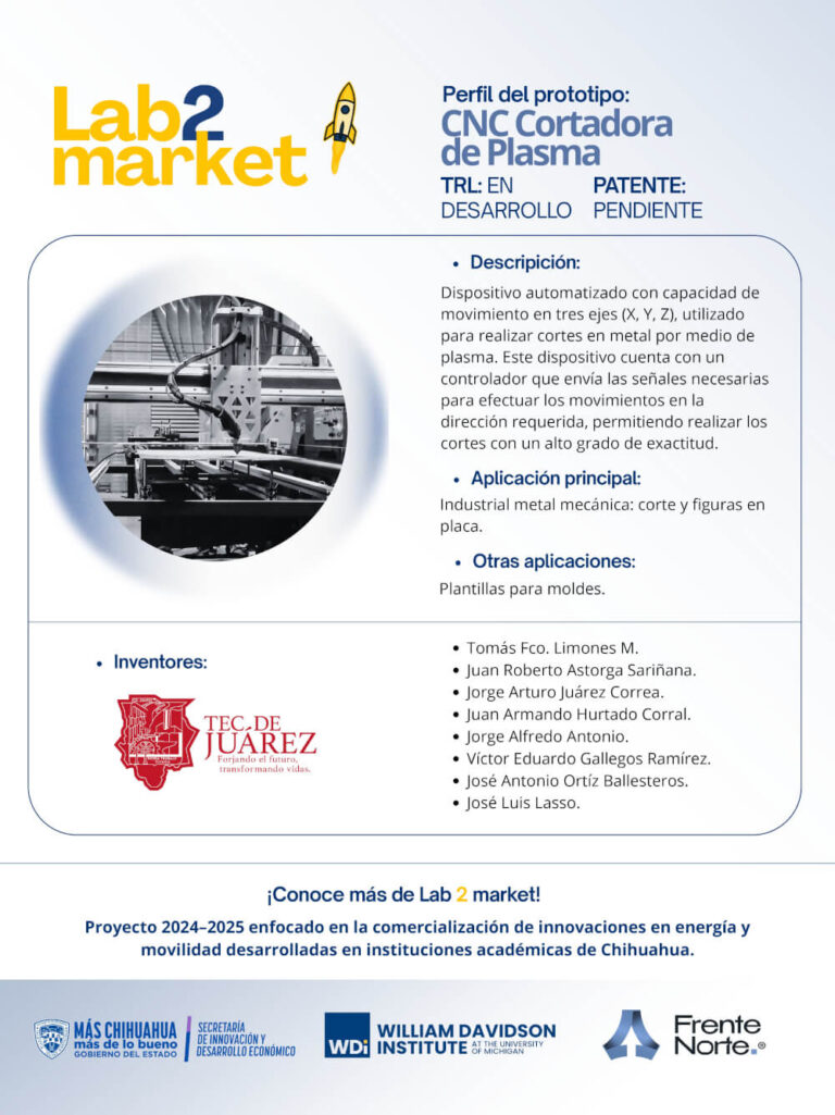 Prototipos Lab to Market - CNC Cortadora de plasma